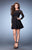La Femme - 23501 Brilliant Bandeau Lace Cocktail Dress In Black