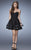 La Femme - 23533 Lovely Layered Strapless Short Dress In Black