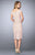 La Femme - 23552 Bedazzled Lace Cocktail Dress In Pink Blush