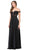 Dancing Queen - 2357 Beaded Off Shoulder Chiffon Prom Dress in Black