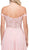 Dancing Queen - 2357 Beaded Off Shoulder Chiffon Prom Dress in Pink