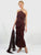 Daymor Couture - 703451 Beaded Straps Tiered Halter Evening Dress In Purple and Brown