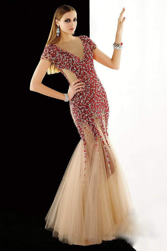 Alyce Paris Claudine - 2365 Dress in Nude Red