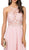 Dancing Queen - 2369 Embroidered Sheer Halter Chiffon Prom Dress in Pink