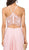 Dancing Queen - 2369 Embroidered Sheer Halter Chiffon Prom Dress in Pink