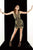 Alyce Paris - Lustrous Sleeveless V Neck Short Cocktail Dress 2371 In Black and Gold