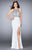 GiGi - Refined Embellished Jewel Sheath Long Evening Gown 23764 In White