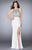 GiGi - Refined Embellished Jewel Sheath Long Evening Gown 23764 In White