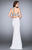 GiGi - Refined Embellished Jewel Sheath Long Evening Gown 23764 In White