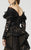 MNM Couture - 2389 Long sleeved Lace Sequined Structured Evening Gown in Black