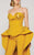 MNM Couture - 2397 Sweetheart Pantsuit with Overskirt in Yellow