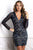 Baccio Couture - Judith Painted Sleeves Dark Blue