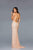 Scala - 48938 Allover Sequin Backless Sheath Evening Gown with Slit In Gold and Brown