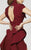 MNM Couture - 2400 V-neck Ruffled Sheath Dress in Red
