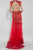 Alyce Paris - 2401 Lace Jewel Neck Trumpet Dress In Red