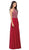 Dancing Queen - 2402 Bead Embellished Halter Evening Dress in Red