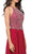 Dancing Queen - 2402 Bead Embellished Halter Evening Dress in Red