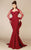 MNM Couture - 2403 Ruffled Corset Mermaid Gown in Red