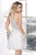 Shail K - 24083 High Halter Cutout Illusion Dress In White