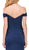 Dancing Queen - 2409 Beaded Lace Off The Shoulder Sheath Prom Dress In Blue