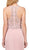 Dancing Queen - 2411 Bedazzled Illusion Halter Sheath Prom Dress In Pink