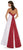 Alexia Designs - 2414 Strapless Satin Beaded Draped A-Line Gown In White and Red