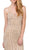 Dancing Queen - 2415 Sleeveless Metallic Sheath Prom Gown In Gold