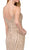 Dancing Queen - 2415 Sleeveless Metallic Sheath Prom Gown In Gold