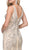 Dancing Queen - 2418 Beaded V-Neck Tulle Prom Dress in Nude