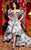 MNM Couture - 2420 Floral Detailed Off-Shoulder A-line Gown In White and Black