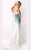 I39898 Dress in Ivory/Turquoise