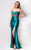 I44159 Dress in Teal/Leopard