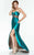 I44159 Dress in Teal/Leopard