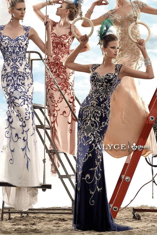 Alyce Paris Claudine - 2429 Dress in Navy Gold