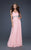 La Femme - 17739 Strapless Sweetheart Empire Waist Evening Gown in Pink