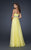 La Femme - 17739 Strapless Sweetheart Empire Waist Evening Gown in Yellow