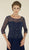 Rina Di Montella - RD2431 Beaded Sheer A-Line Evening Gown in Blue