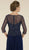 Rina Di Montella - RD2431 Beaded Sheer A-Line Evening Gown in Blue