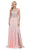 Dazzling Illusion Halter A-line Prom Dress - ADASA