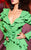 MNM Couture - 2433 Ruffled Long Sleeve Mermaid Gown In Green