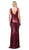 Dancing Queen - 2434 Plunging Fitted Sequined Prom Gown
