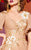 MNM Couture - 2435 Bell Sleeve Floral Embroidered Ballgown In Neutral