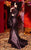 MNM Couture - 2437 Embellished Long Bell Sleeve Mermaid Dress In Purple