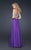 La Femme - Sequined Sweetheart Chiffon A-line Gown 17461 In Purple