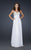 La Femme - Strapless Bead Embellished Sweetheart Chiffon A-line Dress 17474 In White