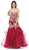 Dancing Queen - 2449 Strapless Sweetheart Neckline Trumpet Gown In Red