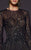MNM COUTURE - 2449 Embellished Lace Long Sleeve Ballgown In Black