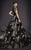 MNM COUTURE - 2453 Cap Sleeve A-line Dress With Train in Black
