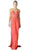 Cinderella Divine - Crisscrossed Strapless Applique Ornate Long Gown