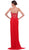 Cinderella Divine - Crisscrossed Strapless Applique Ornate Long Gown